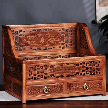 Yangwu rosewood solid wood file box desktop storage rack desk bookshelf retro folder solid wood toy storage box rosewood large file rack