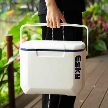 Esky insulated box car refrigerator cooler camping picnic food large capacity fresh box household portable stall outdoor 16qt standard about 15l + 2 ice bricks