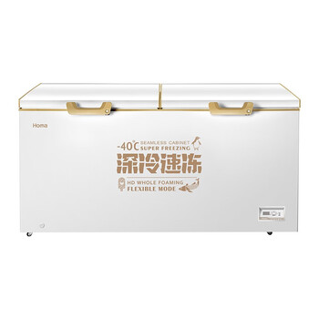 Homa 508 liter commercial refrigerator freezer computer temperature controlled large capacity horizontal freezer bc/bd-508embf deep cold brown