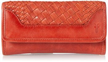 Frye women's leather melissa braid wallet sandstone