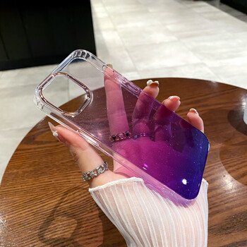 Starry sky glitter gradient apple 13promax mobile phone case 14 new iphone13 silicone anti-fall 13pro transparent all-inclusive 12 sense p men and women