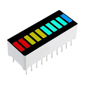 Ouhuayuan 10-segment 4-color led tube power display bar 1 blue 4 emerald green 3 yellow 2 red led light bar display component horizontal style