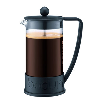 Bodum french press pot, high borosilicate glass, heat-resistant, stainless steel filter, 8 cups, 1000ml, hand-brewed coffee