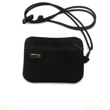 Bear tourist multi-layer mini coin purse ykk zipper waterproof key bag men's and women's headphone storage nylon wallet black