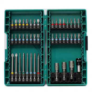 Shida tools 09337 - 44-piece power tool accessories set 09336 rainbow magic box screwdriver bit set 0933744 bit set box extended cross