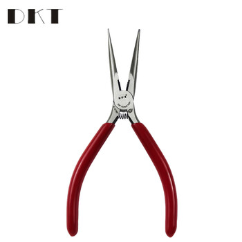 Dkt toothless needle nose pliers electronic needle nose pliers precision needle nose pliers 5-inch multi-function 6-inch long and small precision slender type dt-k616f (6-inch toothless)