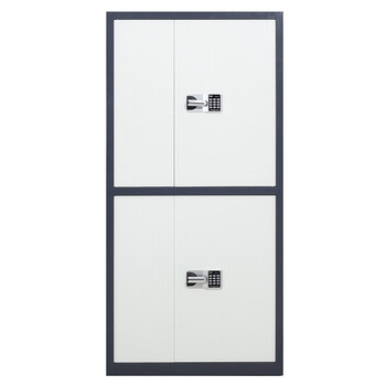 Wanzun double section safe cabinet national security password lock tool cabinet locker gray and white color