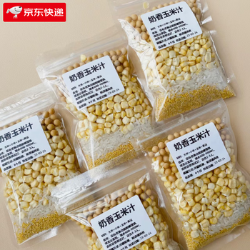 Other meiling porridge, the same type of wall-breaking machine ingredient pack recipe cooking pack, soy milk pack, grain combination, milky corn juice 5 packs, 1 pack 60g