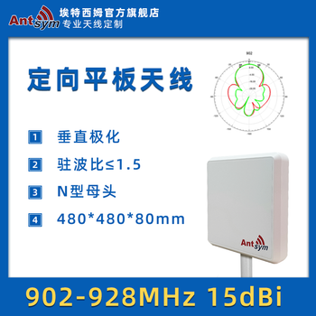Etesim 700/800/868/900/915mhz directional flat-panel antenna wireless data transmission image transmission uav radio station long-distance communication antenna 902-928mhz 15dbi