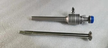 Laparoscopic surgical instrument puncture card magnetic disc thread with protective puncture sheath titanium alloy puncture instrument flip cover + threaded sleeve + protective puncture needle