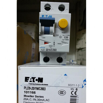 New eaton moeller 20a 1p+n miniature circuit breaker pld9-20/1n/c/003 c/003