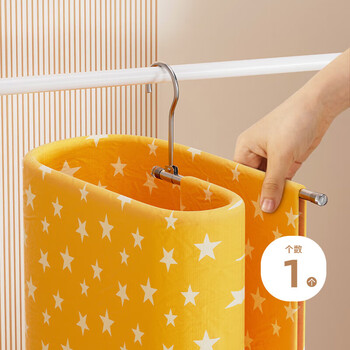 Added quilt drying artifact spiral stainless steel clothes drying rack household oval rotating hanging cool bed sheet quilt cover