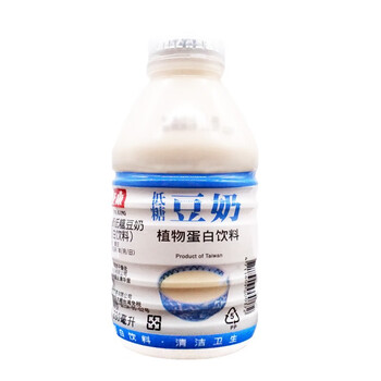 Zhengkang taiwan imported zhengkang original pure soy milk drink nutritious breakfast soy milk 330ml bottled pure soy milk low sugar soy milk 330ml*24 bottles