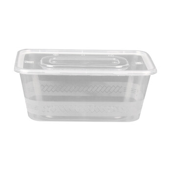 Flyer disposable lunch boxes, transparent plastic fast food takeaway boxes, transparent 1000 models with lids, 600 sets