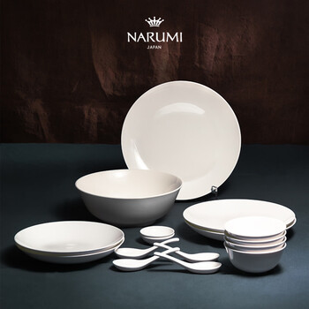 /narumi chinese white series pure white chinese food set for 4 people (16 heads) bone china 92626-52856