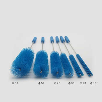 Food safety warehouse tube inner wall brush head brush tube brush long brush hard bristle cleaning cleaning brush factory blue 500*60mm