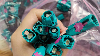 Rosenberg automotive ethernet twisted pair shielded lca-101-1000-z-z single cavity sky blue 1 meter one male and one female