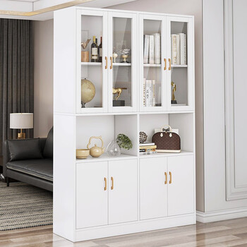 Lebashi (lebashi) lebashi wine cabinet living room partition cabinet porch cabinet modern simple multi-function hall storage screen cabinet door style warm white 100*30*174cm assembly frame structure