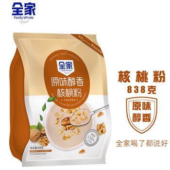 Family nutrition oatmeal, casual salty breakfast, late night meal replacement, cereal independent packet, original mellow walnut powder 838g*1 bag