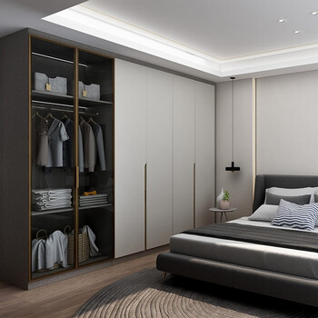 Kuka wardrobe customization for small apartments, flat door wardrobes, bedroom bay window cabinets, overall wardrobes, modern and simple style. customized intention fee. please consult customer service for details.