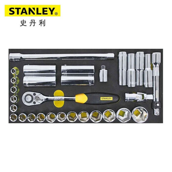 Stanley (stanley) 30-piece 12.5mm eva tool holder set 90-031-23 dafei 1/2 hexagonal ratchet socket wrench set