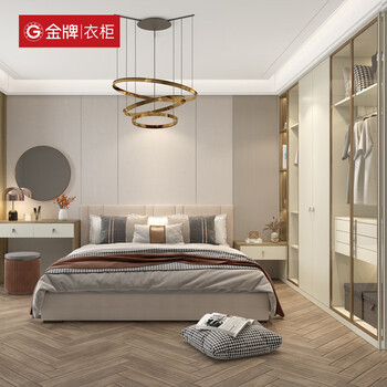 Goldenhome customized wardrobe, integrated wardrobe, whole house customized bedroom, simple cloakroom, simple modern multifunctional storage wardrobe, customized prepayment