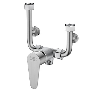 Bsitn electric water heater mixing valve shower shower u-shaped exposed shower faucet b039 304 stainless steel mixing valve b valve b039