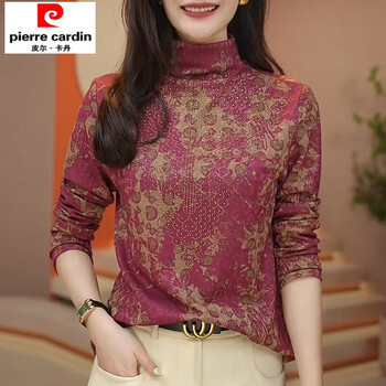 Early diameter half turtleneck bottoming shirt for women, long-sleeved shirt, spring, autumn and winter new style mother's inner layer, velvet thickened warm top, color, ready stock, 3xl 145-165 catties