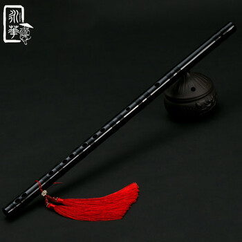 Yonghua professional flute musical instrument adult beginner bamboo flute horizontal flute student children zero basic flute black one section e+ accessories