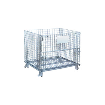 Sealed floating c-11 1200*1000*890 50*50 6.4 channel steel 2.75mm storage cage folding iron frame butterfly cage storage cage grid turnover box galvanized iron cage