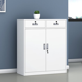 Changsheng (changsheng) filing cabinet low cabinet steel iron cabinet office storage information cabinet filing cabinet drawer cabinet with lock two buckets lower section 0.5mm