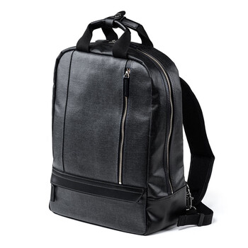 Sanwa japanese-made computer bag, light luxury backpack, trendy backpack for men, water-repellent laptop bag, business briefcase, black 13.3 inches