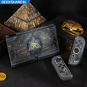 Jixiang swtich oled protective case mysterious country shock-proof and anti-fall game console split protective case hard shell handle cover pluggable base all-inclusive protective case