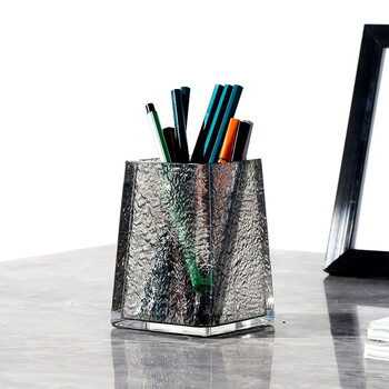 Yitai pen holder office desktop ornaments simple storage box high-end multifunctional creative student pen holder stationery storage box ashes