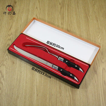 Steak fork and sub-brand teppanyaki fork japanese steak fork german cuisine fork set sashimi orange box knife and fork