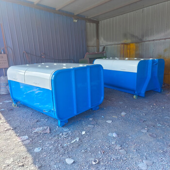 Wall-hook rubbish bin, school hospital community garbage transfer box, 2 cubic meters, 3 cubic meters, 5 cubic meters, vehicle-mounted self-unloadable rubbish bin, custom hook-wall rubbish bin (deposit)