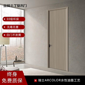 Golden knight wooden door soundproof interior door bedroom door set room anti-scratch door whole house customized living room tv background wall study pb-210 sicily