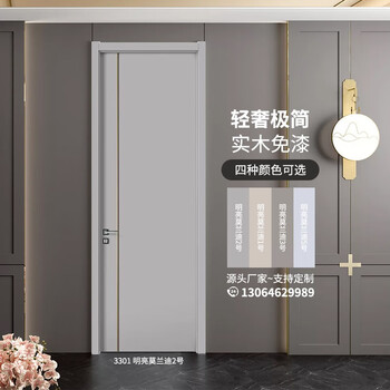 Model of craftsman whole house doors and windows interior doors wooden doors modern simple bedroom doors room paint-free doors soundproofing and environmentally friendly solid wood composite doors new three solid wood composite doors (including hardware)