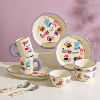 Kawashimaya (kawasimaya) kawashimaya cartoon ceramic bowl household cute tableware children's rice bowl soup bowl noodle bowl 4.5-inch rice bowl