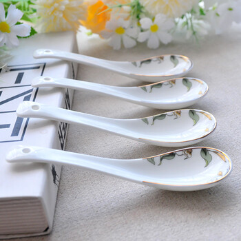 Huige small spoon small spoon rice spoon spoon margot soup and porridge spoon spoon ceramic home restaurant table spoon