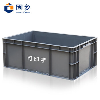 Guxiang (european standard) logistics box turnover box storage box classification box parts box warehouse shelf classification plastic basket warehouse industrial plastic basket 46-22# gray 600*400*230mm