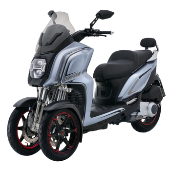 Dofern battery car industry dofern f1-300 inverted three-wheel pedal men's and women's power-assisted transportation fuel motorcycle, available for registration, star platinum gray, exclusive version