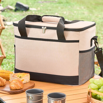 Simple jianyuenika insulated box refrigerator bag car refrigerator outdoor ice bag portable takeaway box large capacity household jm navy blue large 30l - strap