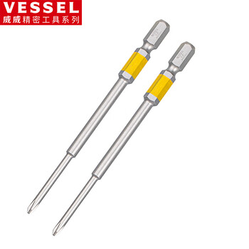 Vessel weiweigang ribbon magnetic single-head screwdriver gs161100 thin rod segmented cross screwdriver ph1x100mm 2 pieces