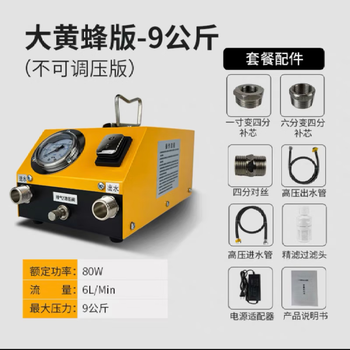 Imported quality electric pressure pump pressure test machine pressure test leakage ppr water pipe pvc floor heating detection leakage bumblebee version 9 kg non-adjustable