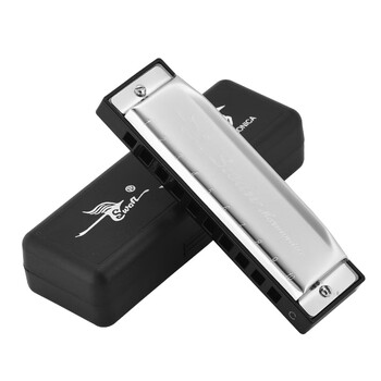 Swan (swan) ultraman orb red kai's same model swan 10-hole harmonica blues for beginners to learn chromatic scale for children and students 10-hole blues silver