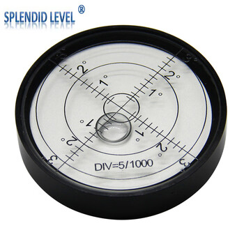 Pillow star metal universal level bubble high-precision level bead level with strong magnetic level ruler round level multi-model 60*12mm black shell 15 points white water