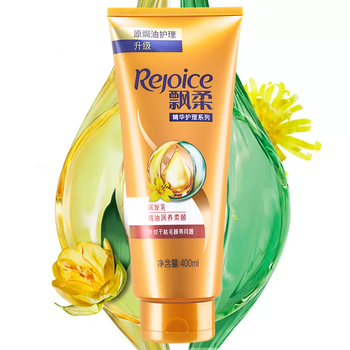 Rejoice essential oil moisturizing conditioner nourishes hair and makes hair smooth and shiny. conditioning essence conditioner leaves fragrance. conditioner 400ml*1 bottle
