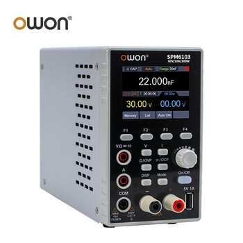 Owon spm6103 dc source meter programmable power supply programmable 300w/60v/10a four and a half digit multimeter