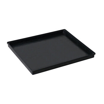 Plastic anti-static pallet rectangular square plate thickened component box material box parts box tool turnover box black no. 11 square plate outer size 380*310*28 reinforced mm